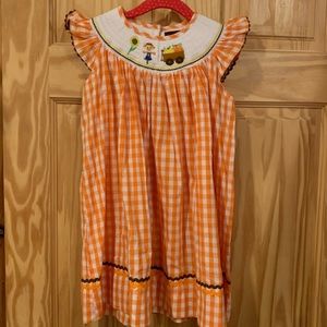 Like New 🤩 3T Smocked Fall Dress 🧡 Boutique Lil Cactus